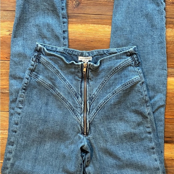 Good American High Waist Corset Zip Front High Rise Jeans Size 4/27 Blue Denim - Picture 4 of 14